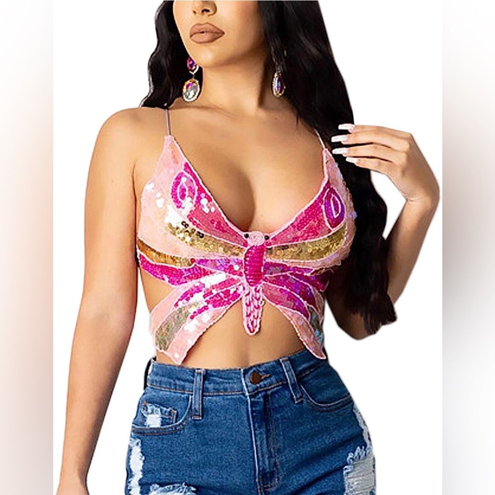 Women’s Butterfly Costume Top - Never worn (Size Large)
